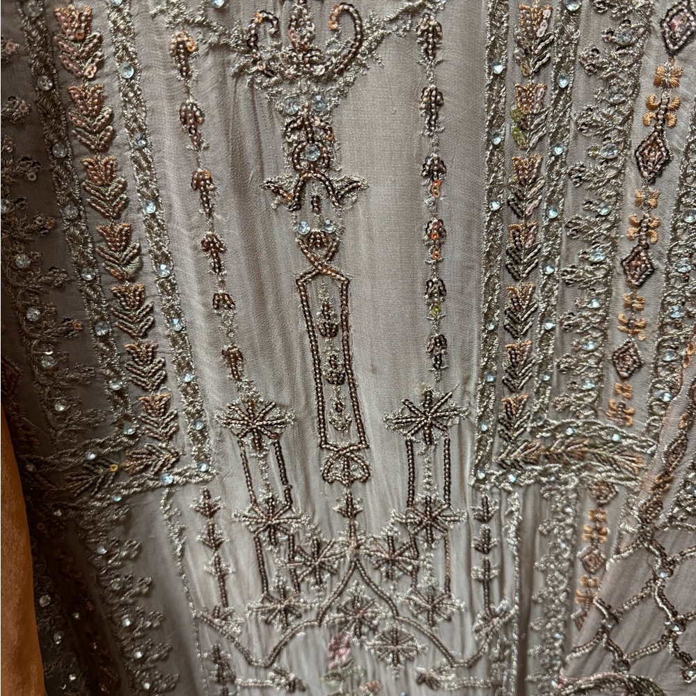 Elegant Embroidered Dress with Beaded Details